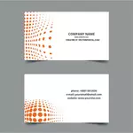 تصميم بطاقة العمل مع عنصر الألوان النصفية
