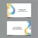 Красочный дизайн визитной карточки