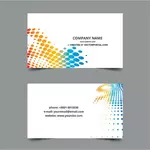 व्यापार कार्ड टेम्पलेट हाफ़टोन डिजाइन