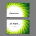 תבנית כרטיס ביקור עם עיצוב ירוק