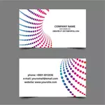 Business card layout in vector format
