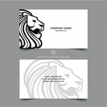 Lion motif business card
