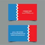 Red and blue background for business card