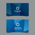 Blue color business card template