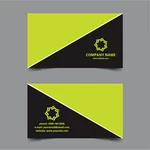 Cartão de visita verde e preto