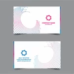 Business card template arrows circles
