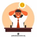 Businessman dreaming about money