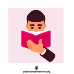 Person, die ein Buch liest
