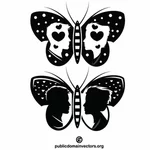 Het liefdesymbool van de vlinder