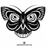 Butterfly with skull silhouette
