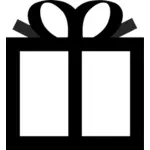 Vector de dibujo del pictograma de regalo de cumpleaños