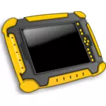 Tablet PC en une image vectorielle cas protégé