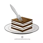 Pedazo de pastel de chocolate