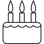 איור עוגת יום הולדת