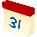 Vector clip art of bended calendar icon