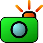 Ilustración de vector icono colorida cámara y fotos