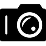 Grote lens camera pictogram vector tekening