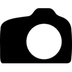 DSLR fotografi kamera tanda vektor gambar
