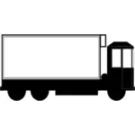 Disegno vettoriale di semplici camion laterale