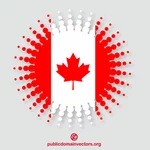 カナダ国旗ハーフトーン効果