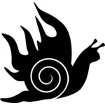 Image de vecteur pour le tatouage escargot