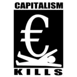 Kapitalizm zabija symbol wektor
