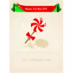 Cartão de desejo de ano novo