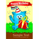 Verjaardag card sjabloon vector afbeelding