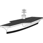 Aircraft carrier vector image