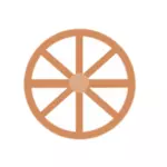 Cart wheel in orange color