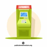 Image vectorielle du distributeur automatique de billets