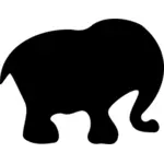 Elephant silhouette vector graphics