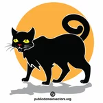 Arte del vector de gato negro