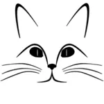 Menggambar wajah kucing
