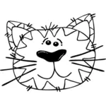 Kucing garis seni vektor