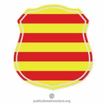 カタルーニャの旗を持つ紋章