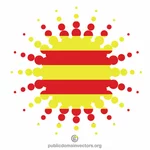 Catalonia flag halftone shape