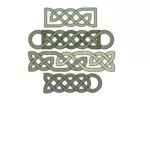 Vector image of selection of Celtic knot patterns