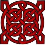 Vector de la imagen mandala céltico rojo oscuro