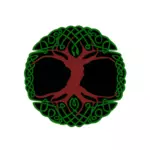 Vectorul miniaturi de colorat copac Celtic