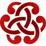 Imagem vetorial de detalhes ornamentais projeto celta vermelho