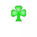 Simple green clover vector graphics