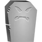 Vector afbeelding van boos Halloween grafsteen