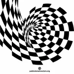 Checkered pattern swirl