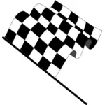 Wavy checkered flag vector image