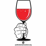 זכוכית של יין אדום