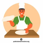 Kokki valmistaa pannukakkuja