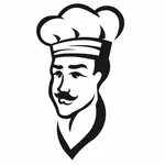 Chef face silhouette
