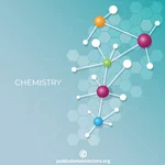 Chemical molecules vector background