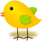 Imagen vectorial amarillo pollito